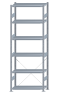 SCHULTE Steckregal, Fachbodenregale Stecksystem, Grundregal, einseitig nutzbar, H2750xB1000xT400 mm, 6 Fachböden, Fachlast 330 kg, sendzimirverzinkt