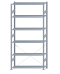 SCHULTE Steckregal, Fachbodenregale Stecksystem, Grundregal, einseitig nutzbar, H2750xB1300xT400 mm, 6 Fachböden, Fachlast 150 kg, sendzimirverzinkt