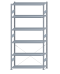 SCHULTE Steckregal, Fachbodenregale Stecksystem, Grundregal, einseitig nutzbar, H2750xB1300xT400 mm, 6 Fachböden, Fachlast 250 kg, sendzimirverzinkt