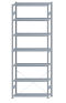 SCHULTE Steckregal, Fachbodenregale Stecksystem, Grundregal, einseitig nutzbar, H3500xB1300xT400 mm, 7 Fachböden, Fachlast 250 kg, sendzimirverzinkt