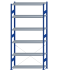 SCHULTE Steckregal, Fachbodenregale Stecksystem, Grundregal, einseitig nutzbar, H2750xB1300xT400 mm, 6 Fachböden, Fachlast 250 kg, RAL 5010 enzianblau / verzinkt