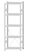 SCHULTE Steckregal, Fachbodenregale Stecksystem, Grundregal, einseitig nutzbar, H2300xB750xT400 mm, 5 Fachböden, Fachlast 150 kg, RAL 7035 lichtgrau