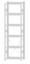SCHULTE Steckregal, Fachbodenregale Stecksystem, Grundregal, einseitig nutzbar, H2750xB750xT400 mm, 6 Fachböden, Fachlast 150 kg, RAL 7035 lichtgrau