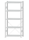 SCHULTE Steckregal, Fachbodenregale Stecksystem, Grundregal, einseitig nutzbar, H2300xB1000xT400 mm, 5 Fachböden, Fachlast 150 kg, RAL 7035 lichtgrau