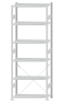 SCHULTE Steckregal, Fachbodenregale Stecksystem, Grundregal, einseitig nutzbar, H2750xB1000xT400 mm, 6 Fachböden, Fachlast 150 kg, RAL 7035 lichtgrau