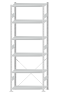 SCHULTE Steckregal, Fachbodenregale Stecksystem, Grundregal, einseitig nutzbar, H2750xB1000xT400 mm, 6 Fachböden, Fachlast 250 kg, RAL 7035 lichtgrau