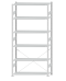 SCHULTE Steckregal, Fachbodenregale Stecksystem, Grundregal, einseitig nutzbar, H2750xB1300xT400 mm, 6 Fachböden, Fachlast 150 kg, RAL 7035 lichtgrau
