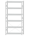 SCHULTE Steckregal, Fachbodenregale Stecksystem, Grundregal, einseitig nutzbar, H2750xB1300xT400 mm, 6 Fachböden, Fachlast 250 kg, RAL 7035 lichtgrau