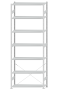 SCHULTE Steckregal, Fachbodenregale Stecksystem, Grundregal, einseitig nutzbar, H3500xB1300xT400 mm, 7 Fachböden, Fachlast 250 kg, RAL 7035 lichtgrau
