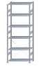 SCHULTE Steckregal, Fachbodenregale Stecksystem, Grundregal, einseitig nutzbar, H2750xB1000xT500 mm, 6 Fachböden, Fachlast 150 kg, sendzimirverzinkt