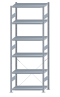 SCHULTE Steckregal, Fachbodenregale Stecksystem, Grundregal, einseitig nutzbar, H2750xB1000xT500 mm, 6 Fachböden, Fachlast 250 kg, sendzimirverzinkt