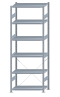 SCHULTE Steckregal, Fachbodenregale Stecksystem, Grundregal, einseitig nutzbar, H2750xB1000xT500 mm, 6 Fachböden, Fachlast 330 kg, sendzimirverzinkt