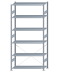 SCHULTE Steckregal, Fachbodenregale Stecksystem, Grundregal, einseitig nutzbar, H2750xB1300xT500 mm, 6 Fachböden, Fachlast 150 kg, sendzimirverzinkt
