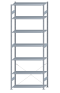 SCHULTE Steckregal, Fachbodenregale Stecksystem, Grundregal, einseitig nutzbar, H3500xB1300xT500 mm, 7 Fachböden, Fachlast 150 kg, sendzimirverzinkt