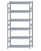 SCHULTE Steckregal, Fachbodenregale Stecksystem, Grundregal, einseitig nutzbar, H2750xB1300xT500 mm, 6 Fachböden, Fachlast 250 kg, sendzimirverzinkt