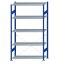 SCHULTE Steckregal, Fachbodenregale Stecksystem, Grundregal, einseitig nutzbar, H2300xB1300xT500 mm, 5 Fachböden, Fachlast 150 kg, RAL 5010 enzianblau / verzinkt