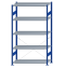 SCHULTE Steckregal, Fachbodenregale Stecksystem, Grundregal, einseitig nutzbar, H2300xB1300xT500 mm, 5 Fachböden, Fachlast 250 kg, RAL 5010 enzianblau / verzinkt