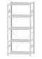 SCHULTE Steckregal, Fachbodenregale Stecksystem, Grundregal, einseitig nutzbar, H2300xB1000xT500 mm, 5 Fachböden, Fachlast 85 kg, RAL 7035 lichtgrau