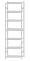 SCHULTE Steckregal, Fachbodenregale Stecksystem, Grundregal, einseitig nutzbar, H3500xB1000xT500 mm, 7 Fachböden, Fachlast 150 kg, RAL 7035 lichtgrau