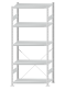 SCHULTE Steckregal, Fachbodenregale Stecksystem, Grundregal, einseitig nutzbar, H2300xB1000xT500 mm, 5 Fachböden, Fachlast 250 kg, RAL 7035 lichtgrau