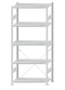 SCHULTE Steckregal, Fachbodenregale Stecksystem, Grundregal, einseitig nutzbar, H2300xB1000xT500 mm, 5 Fachböden, Fachlast 330 kg, RAL 7035 lichtgrau