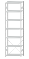 SCHULTE Steckregal, Fachbodenregale Stecksystem, Grundregal, einseitig nutzbar, H3500xB1000xT500 mm, 7 Fachböden, Fachlast 330 kg, RAL 7035 lichtgrau