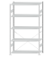 SCHULTE Steckregal, Fachbodenregale Stecksystem, Grundregal, einseitig nutzbar, H2300xB1300xT500 mm, 5 Fachböden, Fachlast 150 kg, RAL 7035 lichtgrau
