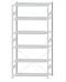 SCHULTE Steckregal, Fachbodenregale Stecksystem, Grundregal, einseitig nutzbar, H2750xB1300xT500 mm, 6 Fachböden, Fachlast 150 kg, RAL 7035 lichtgrau