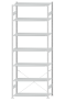 SCHULTE Steckregal, Fachbodenregale Stecksystem, Grundregal, einseitig nutzbar, H3500xB1300xT500 mm, 7 Fachböden, Fachlast 150 kg, RAL 7035 lichtgrau