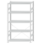 SCHULTE Steckregal, Fachbodenregale Stecksystem, Grundregal, einseitig nutzbar, H2300xB1300xT500 mm, 5 Fachböden, Fachlast 250 kg, RAL 7035 lichtgrau