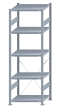 SCHULTE Steckregal, Fachbodenregale Stecksystem, Grundregal, einseitig nutzbar, H2300xB750xT600 mm, 5 Fachböden, Fachlast 250 kg, sendzimirverzinkt