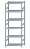 SCHULTE Steckregal, Fachbodenregale Stecksystem, Grundregal, einseitig nutzbar, H2750xB1000xT600 mm, 6 Fachböden, Fachlast 85 kg, sendzimirverzinkt