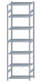 SCHULTE Steckregal, Fachbodenregale Stecksystem, Grundregal, einseitig nutzbar, H3500xB1000xT600 mm, 7 Fachböden, Fachlast 85 kg, sendzimirverzinkt