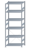 SCHULTE Steckregal, Fachbodenregale Stecksystem, Grundregal, einseitig nutzbar, H2750xB1000xT600 mm, 6 Fachböden, Fachlast 250 kg, sendzimirverzinkt