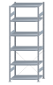 SCHULTE Steckregal, Fachbodenregale Stecksystem, Grundregal, einseitig nutzbar, H2750xB1000xT600 mm, 6 Fachböden, Fachlast 330 kg, sendzimirverzinkt