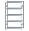 SCHULTE Steckregal, Fachbodenregale Stecksystem, Grundregal, einseitig nutzbar, H2300xB1300xT600 mm, 5 Fachböden, Fachlast 150 kg, sendzimirverzinkt
