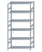 SCHULTE Steckregal, Fachbodenregale Stecksystem, Grundregal, einseitig nutzbar, H2750xB1300xT600 mm, 6 Fachböden, Fachlast 150 kg, sendzimirverzinkt