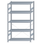 SCHULTE Steckregal, Fachbodenregale Stecksystem, Grundregal, einseitig nutzbar, H2300xB1300xT600 mm, 5 Fachböden, Fachlast 250 kg, sendzimirverzinkt