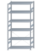 SCHULTE Steckregal, Fachbodenregale Stecksystem, Grundregal, einseitig nutzbar, H2750xB1300xT600 mm, 6 Fachböden, Fachlast 250 kg, sendzimirverzinkt