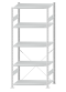 SCHULTE Steckregal, Fachbodenregale Stecksystem, Grundregal, einseitig nutzbar, H2300xB1000xT600 mm, 5 Fachböden, Fachlast 85 kg, RAL 7035 lichtgrau