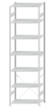 SCHULTE Steckregal, Fachbodenregale Stecksystem, Grundregal, einseitig nutzbar, H3500xB1000xT600 mm, 7 Fachböden, Fachlast 150 kg, RAL 7035 lichtgrau
