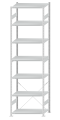 SCHULTE Steckregal, Fachbodenregale Stecksystem, Grundregal, einseitig nutzbar, H3500xB1000xT600 mm, 7 Fachböden, Fachlast 250 kg, RAL 7035 lichtgrau