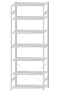 SCHULTE Steckregal, Fachbodenregale Stecksystem, Grundregal, einseitig nutzbar, H3500xB1300xT600 mm, 7 Fachböden, Fachlast 150 kg, RAL 7035 lichtgrau