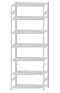 SCHULTE Steckregal, Fachbodenregale Stecksystem, Grundregal, einseitig nutzbar, H3500xB1300xT600 mm, 7 Fachböden, Fachlast 250 kg, RAL 7035 lichtgrau