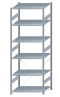 SCHULTE Steckregal, Fachbodenregale Stecksystem, Grundregal, einseitig nutzbar, H2750xB1000xT800 mm, 6 Fachböden, Fachlast 150 kg, sendzimirverzinkt