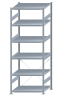SCHULTE Steckregal, Fachbodenregale Stecksystem, Grundregal, einseitig nutzbar, H2750xB1000xT800 mm, 6 Fachböden, Fachlast 330 kg, sendzimirverzinkt