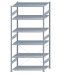 SCHULTE Steckregal, Fachbodenregale Stecksystem, Grundregal, einseitig nutzbar, H2750xB1300xT800 mm, 6 Fachböden, Fachlast 150 kg, sendzimirverzinkt