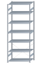 SCHULTE Steckregal, Fachbodenregale Stecksystem, Grundregal, einseitig nutzbar, H3500xB1300xT800 mm, 7 Fachböden, Fachlast 150 kg, sendzimirverzinkt