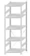 SCHULTE Steckregal, Fachbodenregale Stecksystem, Grundregal, einseitig nutzbar, H2300xB750xT800 mm, 5 Fachböden, Fachlast 250 kg, RAL 7035 lichtgrau