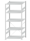 SCHULTE Steckregal, Fachbodenregale Stecksystem, Grundregal, einseitig nutzbar, H2300xB1000xT800 mm, 5 Fachböden, Fachlast 150 kg, RAL 7035 lichtgrau